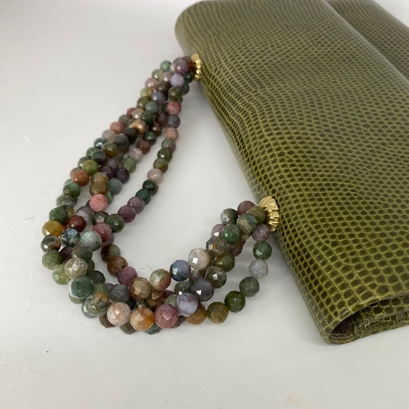 Darby Scott Exotic Green Lizard Gem Handbag - Picture 5 of 9